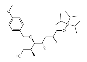 (2S,3S,4S,6R)-3-(4-methoxybenzyloxy)-2,4,6,-trimethyl-7-(triisopropylsilyloxy)heptan-1-ol结构式