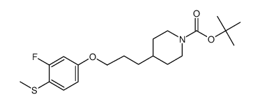 4-[3-(3-fluoro-4-methylsulfanylphenoxy)propyl]piperidine-1-carboxylic acid tert-butyl ester结构式