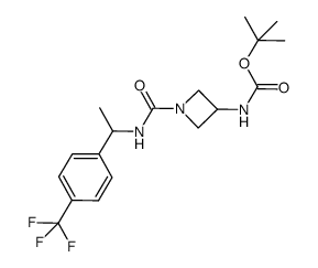 {1-[1-(4-trifluoromethyl-phenyl)-ethylcarbamoyl]-azetidin-3-yl}-carbamic acid tert-butyl ester结构式