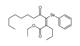 ethyl 4-oxo-3-phenylselanyl-2-propylundec-2-enoate结构式