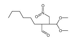 (2R)-2-[(2R)-1,1-dimethoxy-3-nitropropan-2-yl]octanal结构式