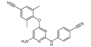 4-[6-amino-2-(4-cyanoanilino)pyrimidin-4-yl]oxy-3,5-dimethylbenzonitrile Structure