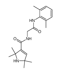 2-(2,2,5,5-tetramethyl-2,5-dihydro-3-pyrroline-3-carbonylamino)-N-(2,6-dimethyl-phenyl)-acetamide Structure