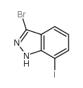 3-溴-7-碘-1H-吲唑结构式