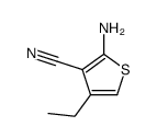 3-Thiophenecarbonitrile,2-amino-4-ethyl- Structure