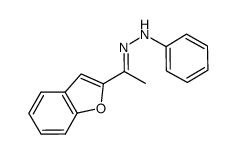 N-(1-benzofuran-2-yl-ethylidene)-N'-phenylhydrazine Structure