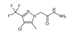 1H-Pyrazole-1-acetic acid, 4-chloro-5-methyl-3-(trifluoromethyl)-, hydrazide结构式