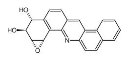 (+/-)-10α,11β-dihydroxy-8β,9β-epoxy-8,9,10,11-tetrahydrodibenz(a,h)acridine结构式