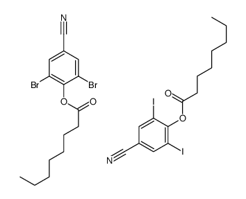 (4-cyano-2,6-diiodophenyl) octanoate,(2,6-dibromo-4-cyanophenyl) octanoate结构式