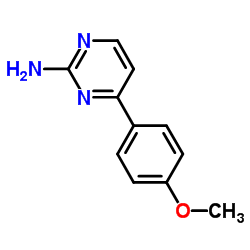 4-(4-甲氧基苯基)嘧啶-2-胺结构式