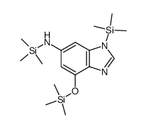 trimethylsilanyl-(3-trimethylsilanyl-7-trimethylsilanyloxy-3H-benzoimidazol-5-yl)-amine Structure