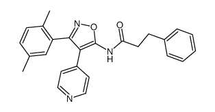 3-(2,5-Dimethylphenyl)-5-(3-phenylpropionylamino)-4-(4-pyridyl)isoxazole结构式