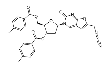 6-(azidomethyl)-3-(2-deoxy-3,5-di-O-4-toluoyl-β-D-ribofuranosyl)furo[2,3-d]pyrimidin-2(3H)-one Structure