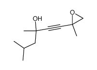 7,8-epoxy-2,4,7-trimethyl-oct-5-yn-4-ol结构式