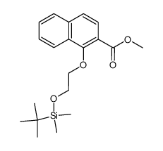 1-[2-(tert-butyl-dimethyl-silanyloxy)-ethoxy]-naphthalene-2-carboxylic acid methyl ester结构式