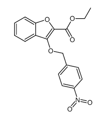 ethyl 3-p-nitrobenzyloxybenzofuran-2-carboxylate结构式