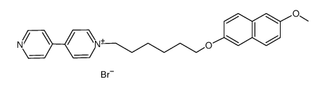 1-(6-(6'-methoxy-naphthalen-2-yloxy)hexyl)-4,4'-bipyridinyl-1-ium bromide结构式