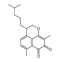 6,9-dimethyl-3-(4-methyl-pentyl)-2,3-dihydro-benzo[de]chromene-7,8-dione结构式