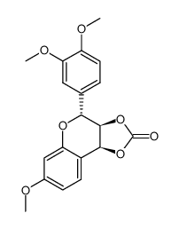 (+-)-3',4',7-Trimethoxy-2,3-trans-flavan-3,4-cis-diol-3,4-cyclocarbonat Structure