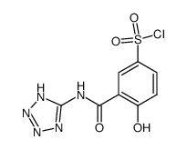 5-(chlorosulfonyl)-2-hydroxy-N-(1H-tetrazol-5-yl)benzamide Structure