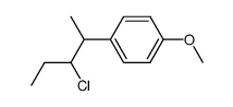4-(2-chloro-1-methyl-butyl)-anisole结构式