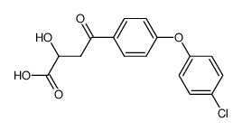 3-<4-(4-chlorophenoxy)benzoyl>-2-hydroxypropionic acid结构式