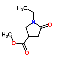 Methyl 1-ethyl-5-oxo-3-pyrrolidinecarboxylate结构式