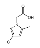 2-(3-氯-5-甲基-1H-吡唑-1-基)乙酸结构式