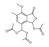 3-acetoxy-4-diacetoxymethyl-7-methoxy-6-methyl-phthalide结构式