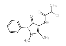 2-Chloro-N-(1,5-dimethyl-3-oxo-2-phenyl-2,3-dihydro-1H-pyrazol-4-yl)-propionamide结构式
