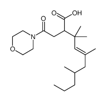 (E)-3,3,5,7-tetramethyl-2-(2-morpholin-4-yl-2-oxoethyl)dec-4-enoic acid结构式