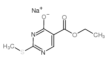 1,6-二氢-2-甲硫基-6-氧代-5-嘧啶甲酸乙酯钠盐 (1:1)结构式