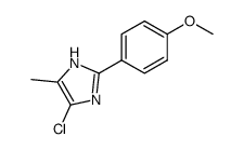 5-chloro-2-(p-methoxyphenyl)-4-methylimidazole结构式