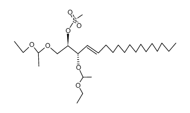 (2S,3S)-1,3-di-O-(1-ethoxyethyl)-2-O-methanesulfonyl-4-octadecene-1,2,3-triol Structure