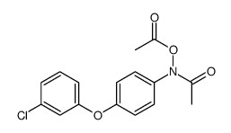 [N-acetyl-4-(3-chlorophenoxy)anilino] acetate Structure
