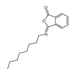 3-octylimino-2-benzofuran-1-one结构式