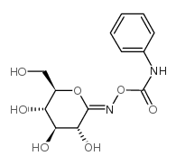 O-(D-葡萄糖基亚烷基)氨基-N-苯基氨基甲酸酯结构式