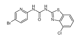 1-(4-chlorobenzo[d]thiazol-2-yl)-3-(5-bromopyridin-2-yl)urea Structure