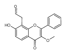 (7-hydroxy-3-methoxy-4-oxo-2-phenyl-4H-chromen-8-yl)-acetaldehyde Structure