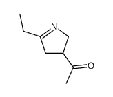 Ethanone, 1-(5-ethyl-3,4-dihydro-2H-pyrrol-3-yl)- (9CI) Structure