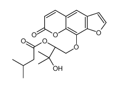 [(2R)-3-hydroxy-3-methyl-1-(7-oxofuro[3,2-g]chromen-9-yl)oxybutan-2-yl] 3-methylbutanoate Structure