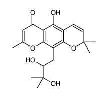 10-(2,3-dihydroxy-3-methylbutyl)-5-hydroxy-2,2,8-trimethylpyrano[3,2-g]chromen-6-one Structure