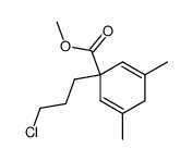 3-(3-chloropropyl)-3-(methoxycarbonyl)-1,5-dimethyl-1,4-cyclohexadiene Structure