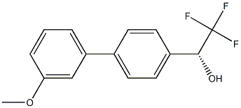 (R)-2,2,2-trifluoro-1-(3'-methoxy-[1,1'-biphenyl]-4-yl)ethan-1-ol结构式