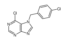 6-chloro-7-(4-chlorophenylmethyl)-7H-purine结构式