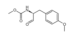 [(R)-1-Formyl-2-(4-methoxy-phenyl)-ethyl]-carbamic acid methyl ester结构式