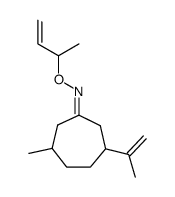 3-Isopropenyl-6-methyl-cycloheptanone O-(1-methyl-allyl)-oxime Structure
