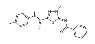 5-benzoylimino-4,5-dihydro-4-methyl-N-p-tolyl-1,3,4-thiadiazole-2-carboxamide Structure