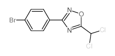 3-(4-溴苯基)-5-(二氯甲基)-1,2,4-噁二唑结构式