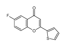 6-fluoro-2-thiophen-2-ylchromen-4-one结构式